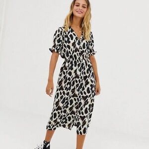 Leopard Print Midi Dress ASOS